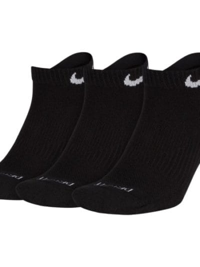 Fitness Mania - Nike Performance Cushion 3 Pack Unisex Low Cut Socks - Black/White