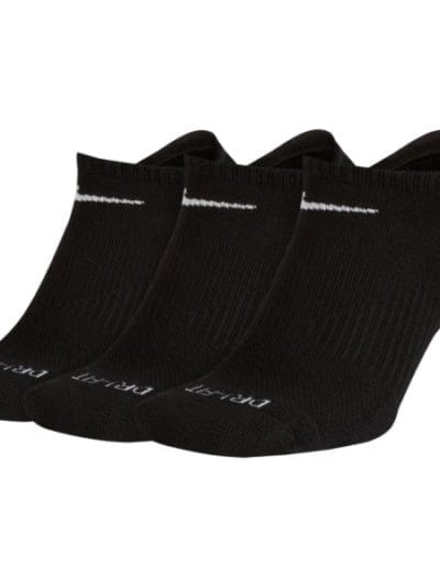 Fitness Mania - Nike Performance Cushion 3 Pack Unisex No Show Training Socks - Black/White