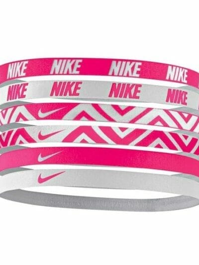 Fitness Mania - Nike Printed Unisex Sports Headband - Assorted 6 Pack - Pink/White