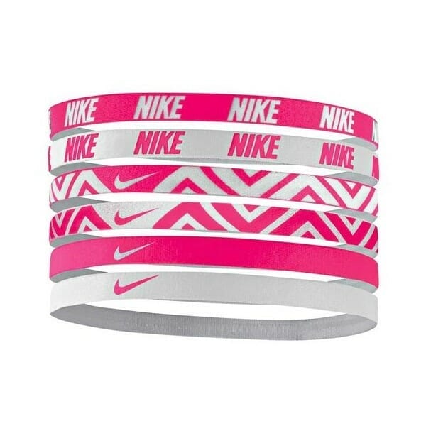 Fitness Mania - Nike Printed Unisex Sports Headband - Assorted 6 Pack - Pink/White