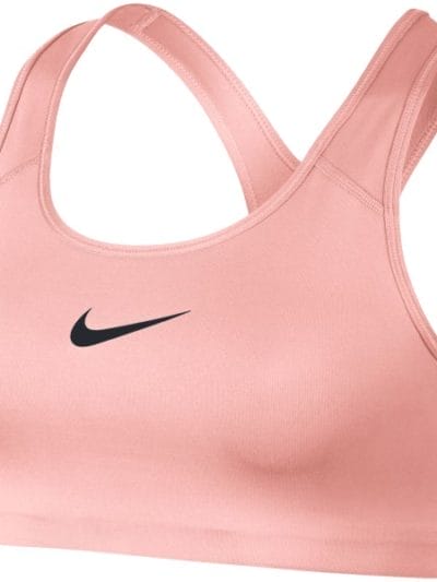 Fitness Mania - Nike Swoosh Womens Compression Sports Bra - Storm Pink/Black
