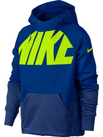 Fitness Mania - Nike Therma Kids Boys Casual Hoodie - Hyper Royal/Deep Royal Blue/Volt