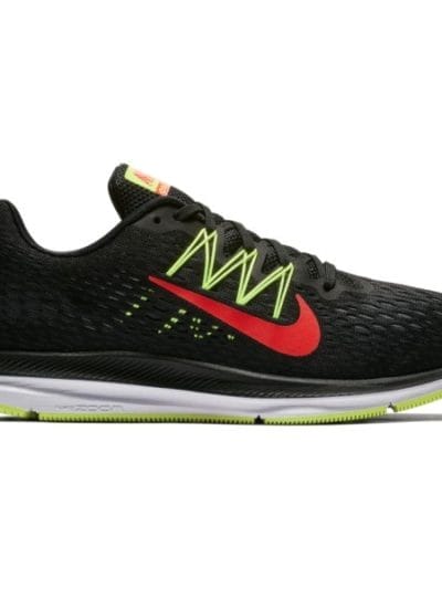 Fitness Mania - Nike Zoom Winflo 5 - Mens Running Shoes - Black/Bright Crimson/Volt