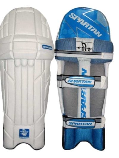 Fitness Mania - Spartan Michael Clarke Kids Cricket Leg Guards - White/Blue