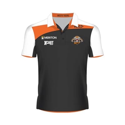 Fitness Mania - Wests Tigers 2015 Players Polo Black