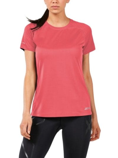 Fitness Mania - 2XU X-Vent Womens Short Sleeve Running T-Shirt - Spiced Coral