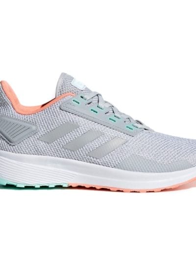Fitness Mania - Adidas Duramo 9 - Womens Running Shoes - Grey/Chalk Coral/Green