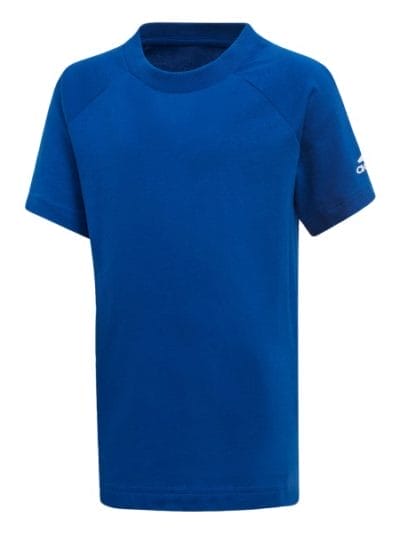 Fitness Mania - Adidas Little Kids Boys Cotton T-Shirt - Collegiate Royal/White