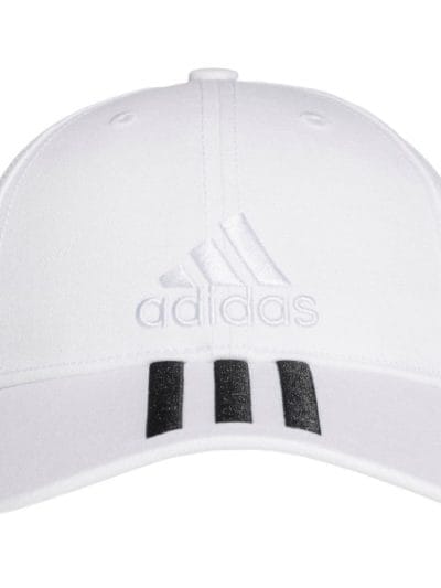 Fitness Mania - Adidas Six-Panel Classic 3-Stripes Training Cap - White/White/Black