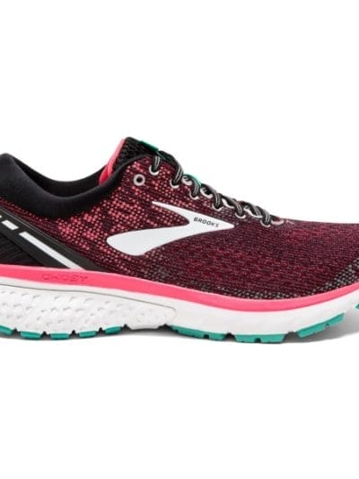 Fitness Mania - Brooks Ghost 11 - Womens Running Shoes - Black/Pink/Aqua