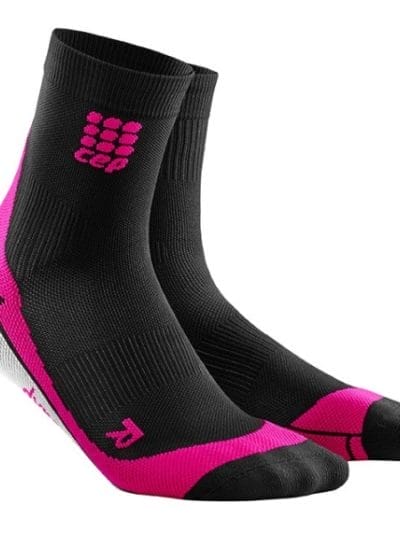 Fitness Mania - CEP High Cut Running Socks - Black/Pink