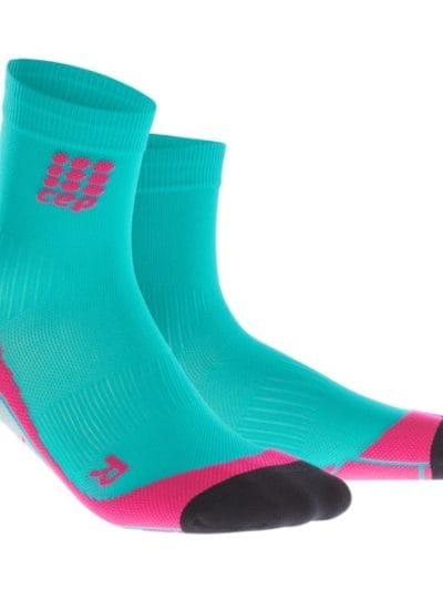 Fitness Mania - CEP High Cut Running Socks - Lagoon/Pink