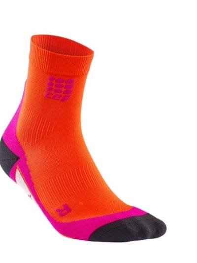 Fitness Mania - CEP High Cut Running Socks - Orange/Pink