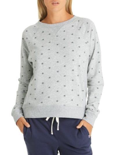 Fitness Mania - Champion Heritage Crew Womens Casual Sweatshirt - Oxford Grey Heather