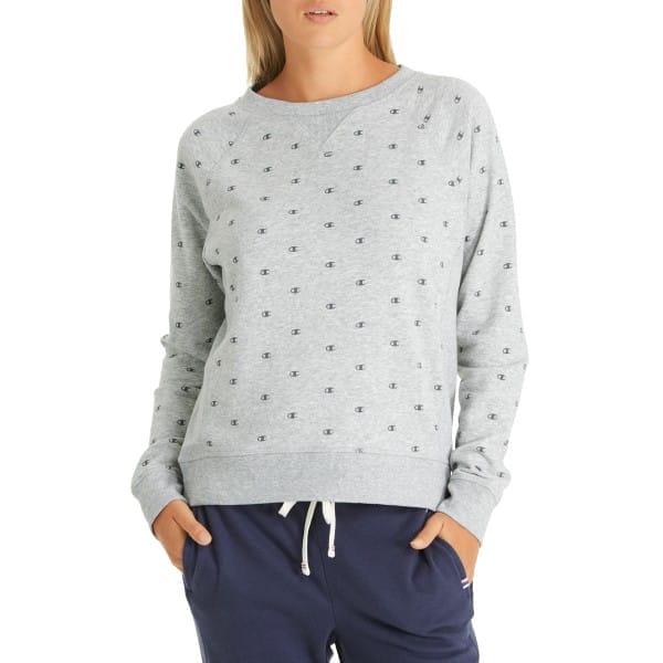 Fitness Mania - Champion Heritage Crew Womens Casual Sweatshirt - Oxford Grey Heather