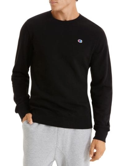 Fitness Mania - Champion Logo Crew Mens Casual Sweatshirt - Black