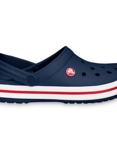 Fitness Mania - Crocs Crocband - Mens Casual Clogs - Navy/White/Red