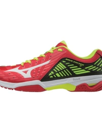 Fitness Mania - Mizuno Wave Exceed 2 - Mens Court Shoes - Mars Red/White/Safety Yellow