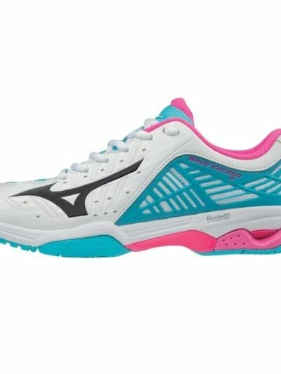Fitness Mania - Mizuno Wave Exceed 2 - Womens Court Shoes - White/Blue/Diva Pink