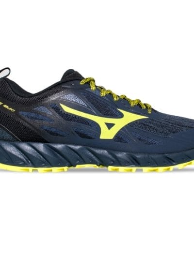 Fitness Mania - Mizuno Wave Ibuki - Mens Trail Running Shoes - Ombre Blue/Bolt/Grey