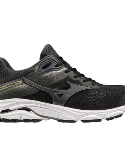 Fitness Mania - Mizuno Wave Inspire 15 - Mens Running Shoes - Black/Dark Shadow