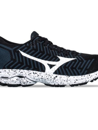 Fitness Mania - Mizuno WaveKnit Rider R2 - Mens Running Shoes - Black/Ombre Blue