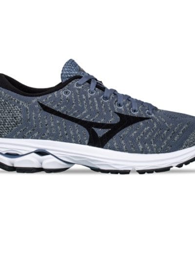 Fitness Mania - Mizuno WaveKnit Rider R2 - Mens Running Shoes - Grey/Black