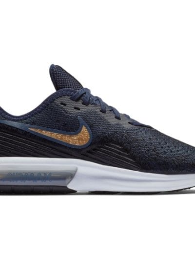 Fitness Mania - Nike Air Max Sequent 4 - Womens Running Shoes - Black/Metallic Gold/Obsidian