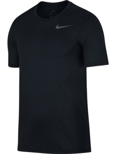 Fitness Mania - Nike Breathe - Mens Training T-Shirt - Black/Metallic Hematite