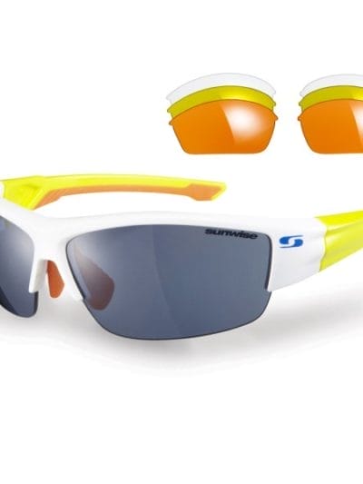 Fitness Mania - Sunwise Evenlode Sports Sunglasses - White (supplied with 4 sets of lenses)