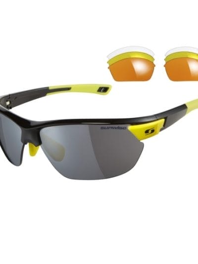 Fitness Mania - Sunwise Kennington Sports Sunglasses - Black (supplied with 4 sets of lenses)