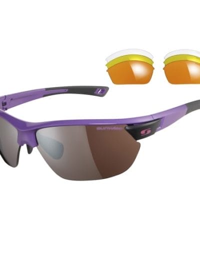 Fitness Mania - Sunwise Kennington Sports Sunglasses - Purple (supplied with 4 sets of lenses)