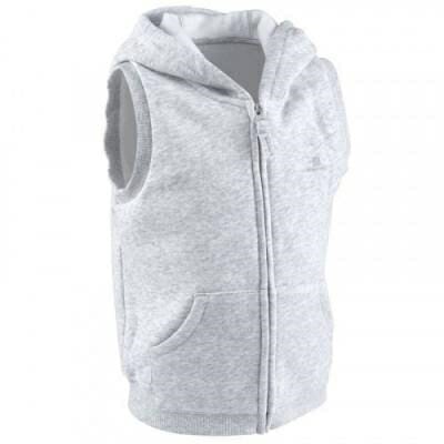 Fitness Mania - 100 Baby Sleeveless Hooded Gym Jacket - Grey