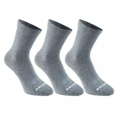 Fitness Mania - Adult High Sports Socks RS160 - 3 Pack - Grey