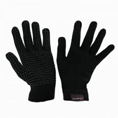 Fitness Mania - Adult Horse Riding Warm Knitted Gloves - Black