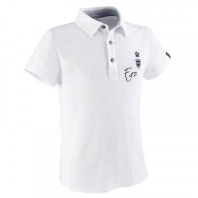 Fitness Mania - Children's Short-Sleeved Competition Horse Riding Polo Shirt - White