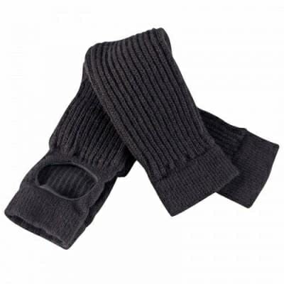 Fitness Mania - Classic modern dance leg warmers with opening - black