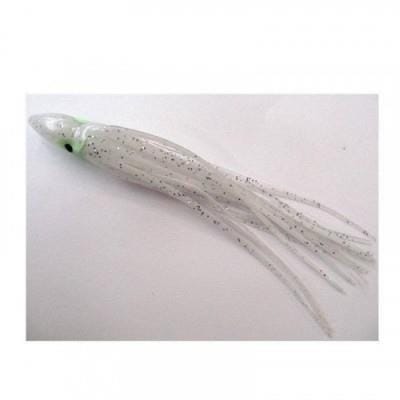 Fitness Mania - OCTOPUS 11 CM GLITTER X5 SEA FISHING SOFT LURES - WHITE