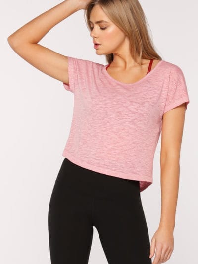 Fitness Mania - Mist Cropped S/Slv Tee