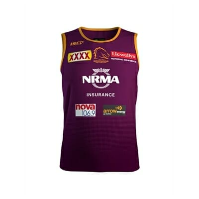 Fitness Mania - Brisbane Broncos Training Singlet 2019