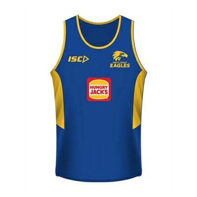 Fitness Mania - West Coast Eagles Training Singlet 2019