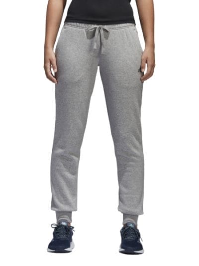 Fitness Mania - Adidas Essentials Logo Cuffed Womens Sweatpants - Medium Grey Heather/Black