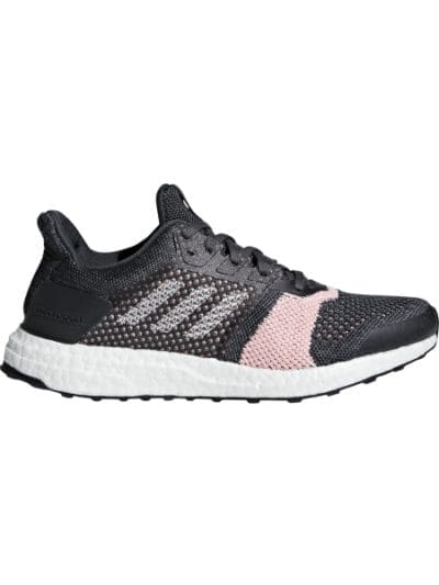 Fitness Mania - Adidas Ultraboost ST - Womens Running Shoes - Carbon/Cloud White/Pink