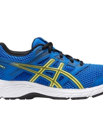 Fitness Mania - Asics Gel Contend 5 GS - Kids Boys Running Shoes - Illusion Blue/Lemon Spark