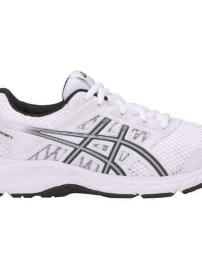 Fitness Mania - Asics Gel Contend 5 GS - Kids Boys Running Shoes - White/Black