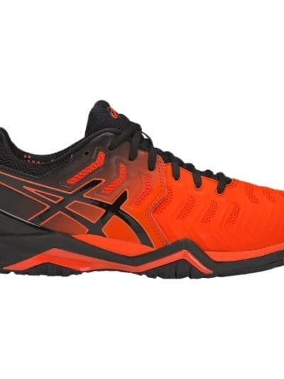 Fitness Mania - Asics Gel Resolution 7 Hardcourt - Mens Tennis Shoes - Cherry Tomato/Black