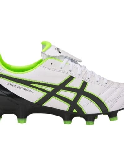 Fitness Mania - Asics Lethal Testimonial 4 IT - Mens Football Boots - White/Black/Green