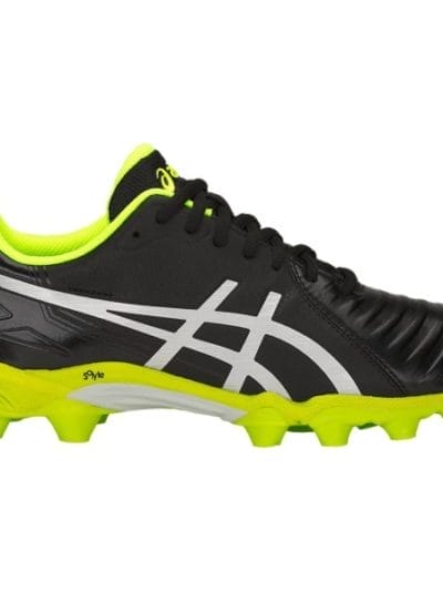 Fitness Mania - Asics Lethal Ultimate GS - Kids Boys Football Boots - Black/Silver/Green