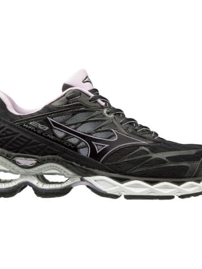Fitness Mania - Mizuno Wave Creation 20 - Womens Running Shoes - Black/Lavender Frost