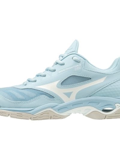 Fitness Mania - Mizuno Wave Phantom 2 - Womens Netball Shoes - Cool Blue/White
